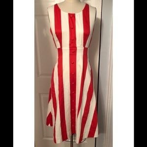 ModCloth red and white stripe dress, sz. Small